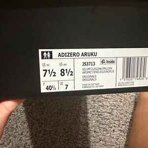 adidas Adizero Aruku Athletic Shoes - Silver and Black